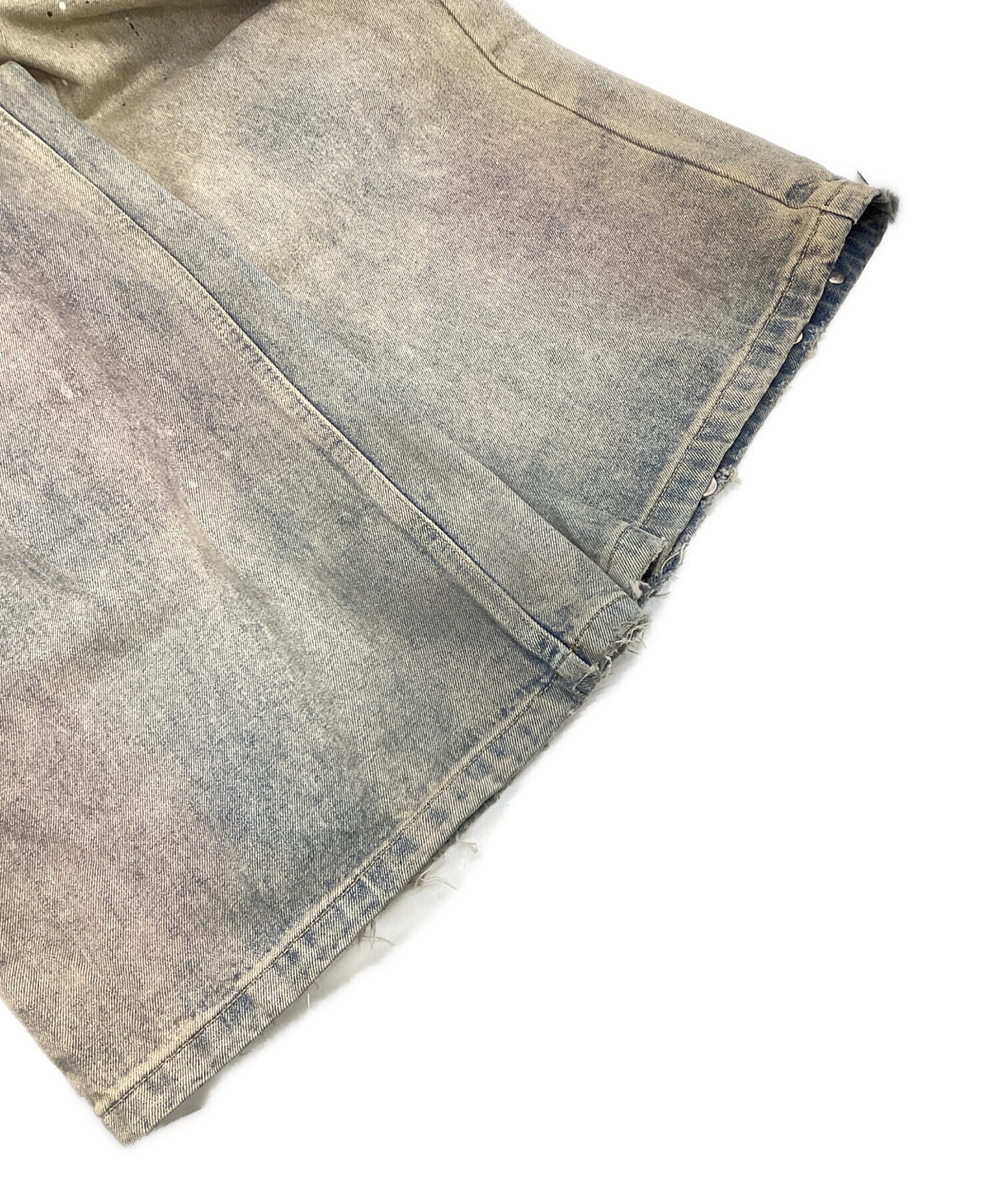 中古・古着通販】JHYQ (JHYQ) ワイドデニムパンツ ブルー サイズ:XL 
