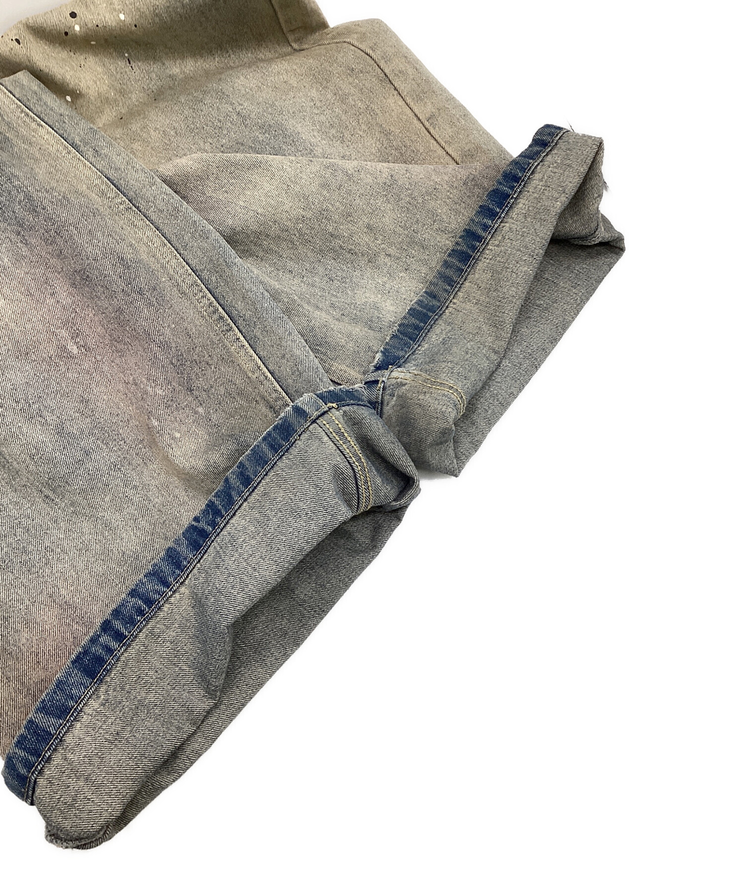 中古・古着通販】JHYQ (JHYQ) ワイドデニムパンツ ブルー サイズ:XL 