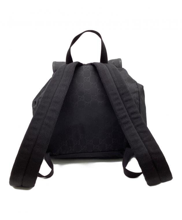 中古・古着通販】GUCCI (グッチ) GGナイロン リュック ブラック