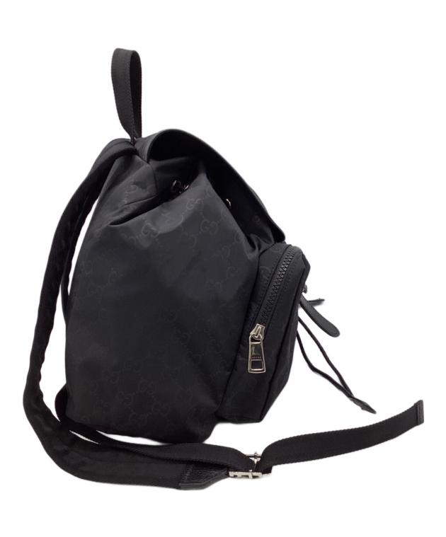 中古・古着通販】GUCCI (グッチ) GGナイロン リュック ブラック