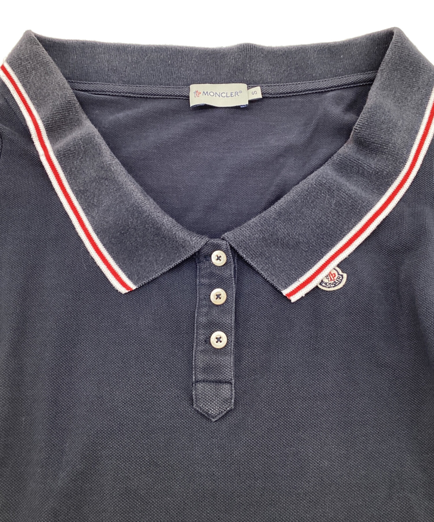 中古・古着通販】MONCLER (モンクレール) ポロシャツ ネイビー サイズ