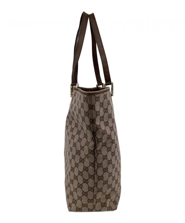 中古・古着通販】GUCCI (グッチ) GGキャンバス トートバッグ ブラウン