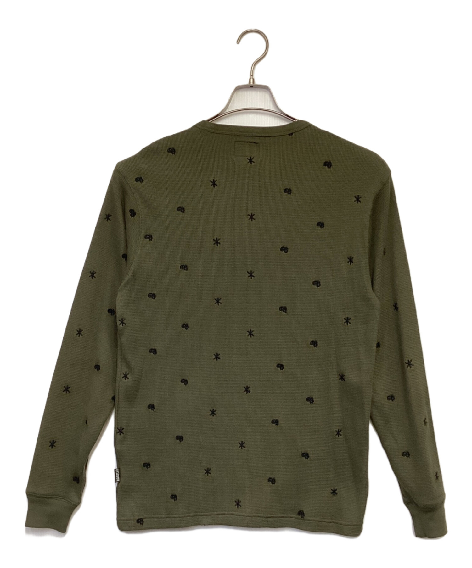 Stussy オリーブグリーン 長袖カットソー Lサイズ　サーマル 中古・古着通販】stussy (ステューシー) サーマル カットソー カーキ