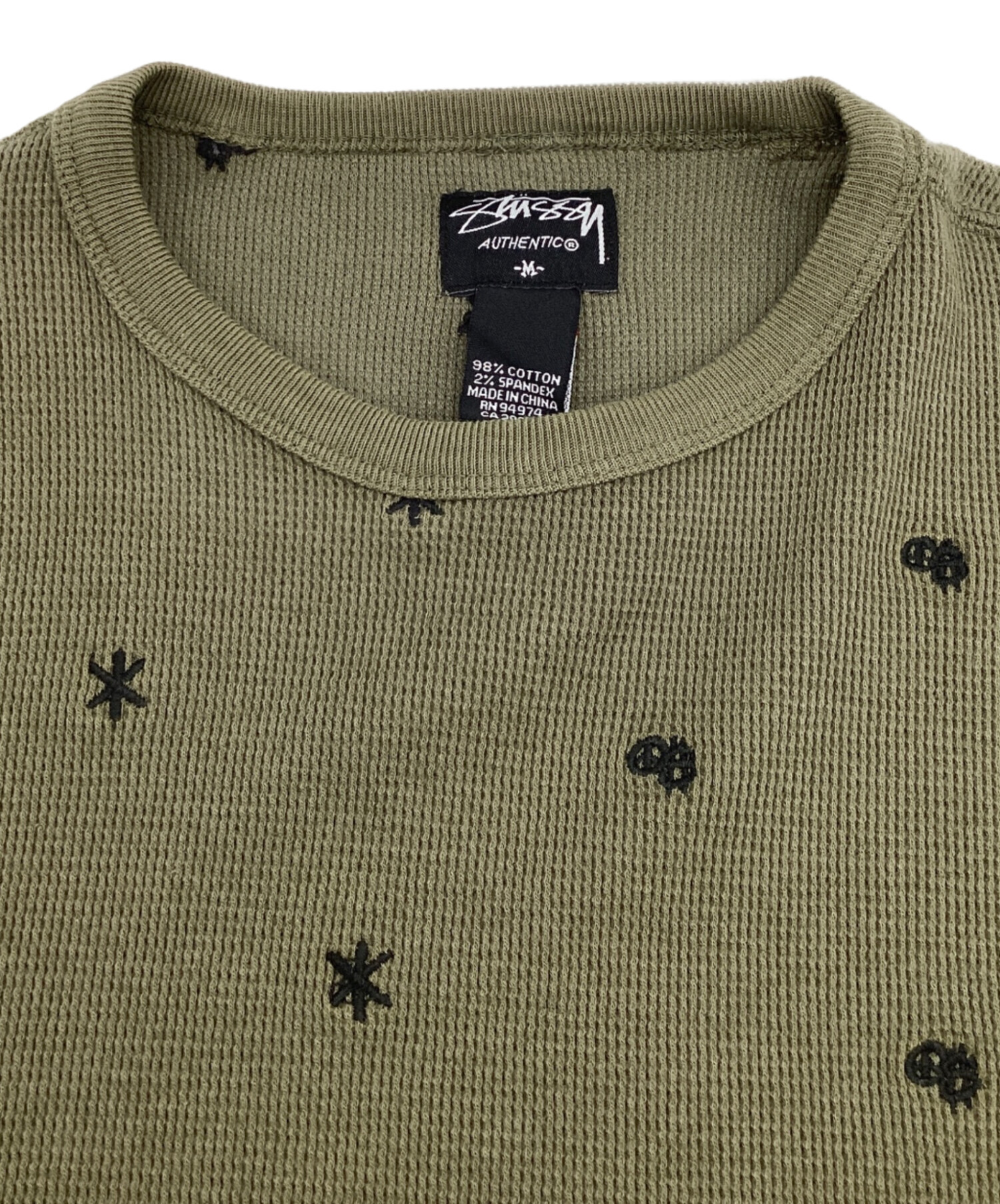 中古・古着通販】stussy (ステューシー) サーマル カットソー カーキ
