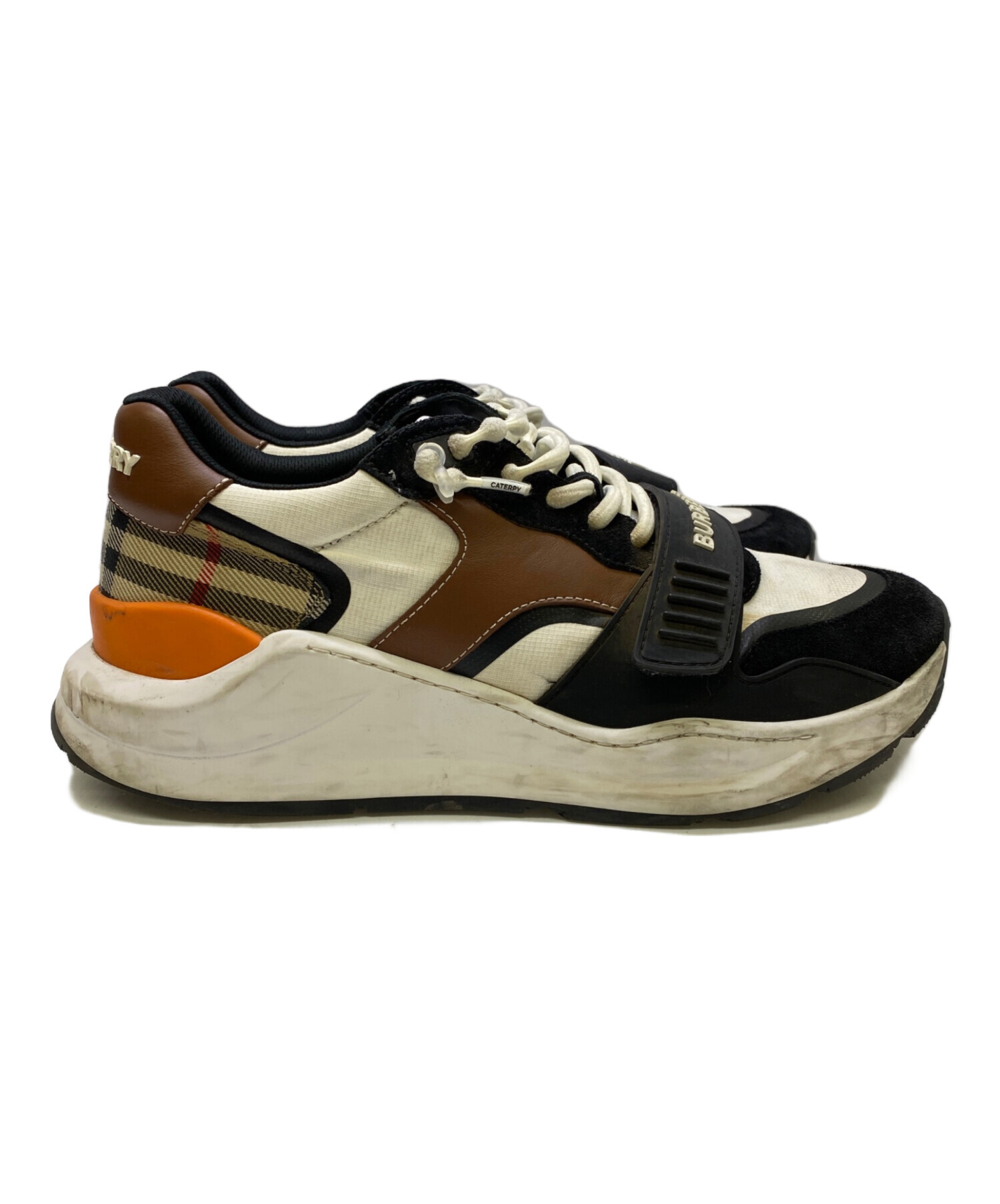 中古・古着通販】BURBERRY (バーバリー) スニーカー ホワイト×ブラウン