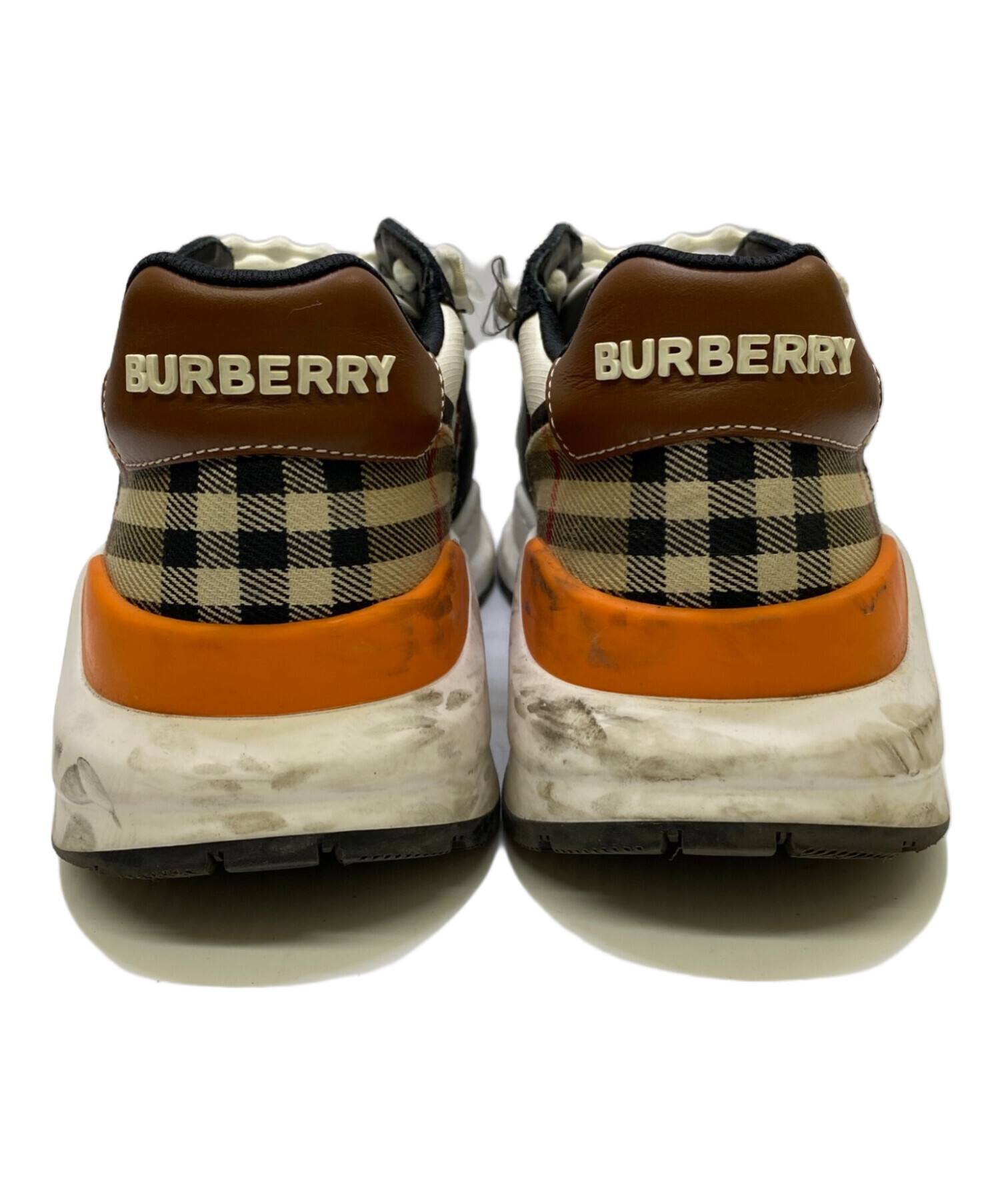 中古・古着通販】BURBERRY (バーバリー) スニーカー ホワイト×ブラウン