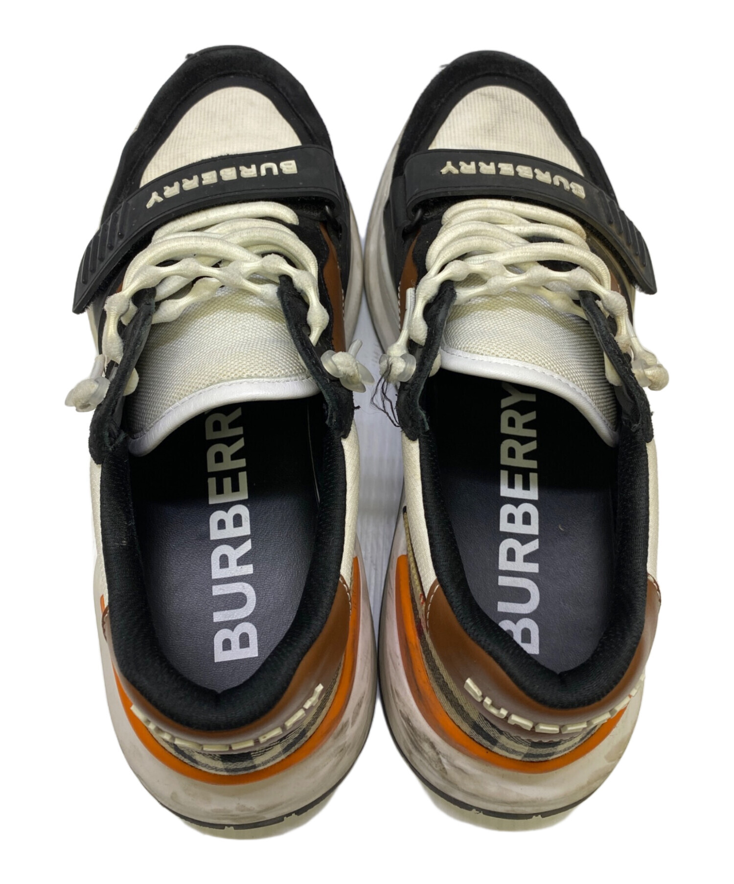 中古・古着通販】BURBERRY (バーバリー) スニーカー ホワイト×ブラウン