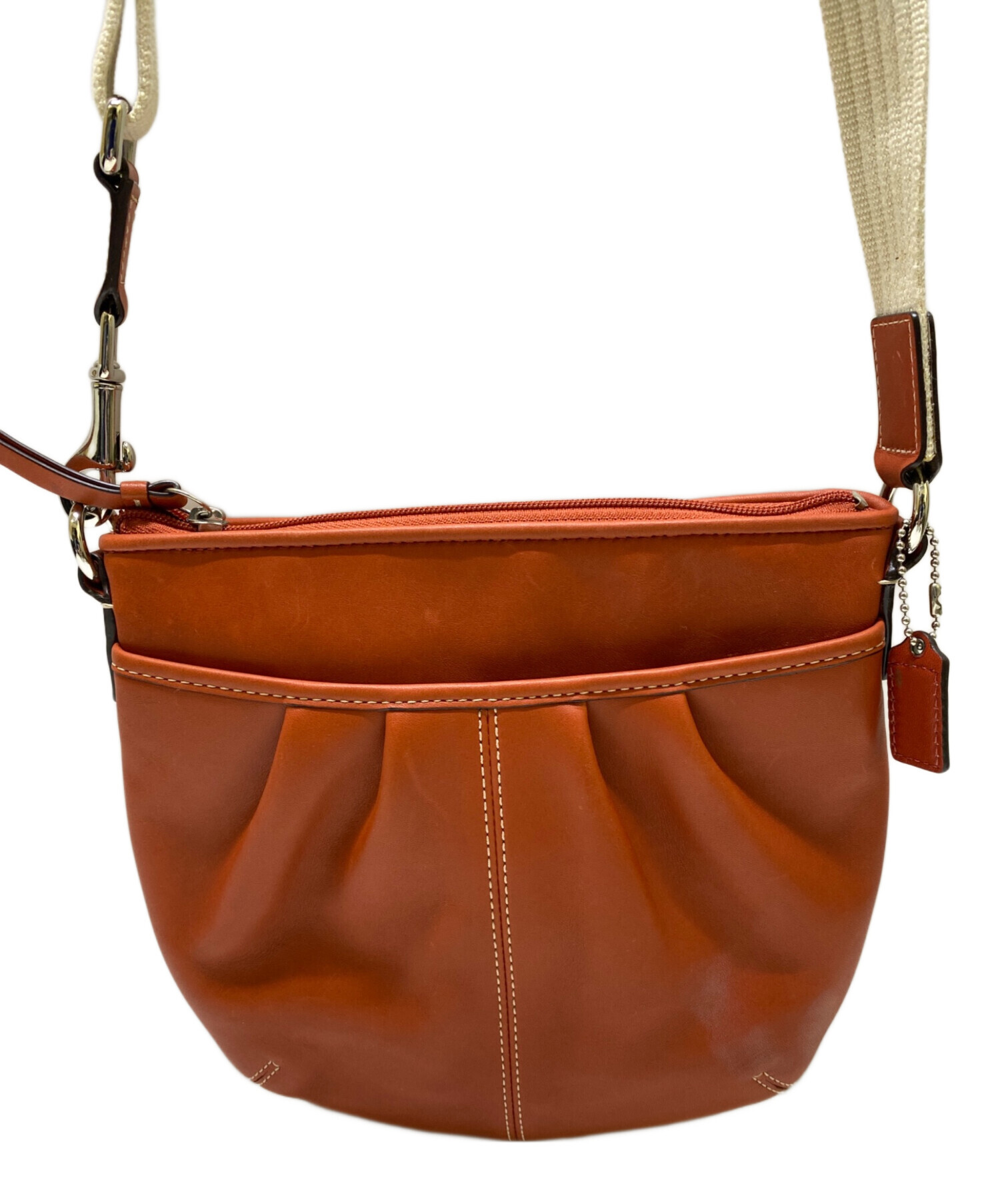 中古・古着通販】COACH (コーチ) レザープリテッドスウィングバッグ