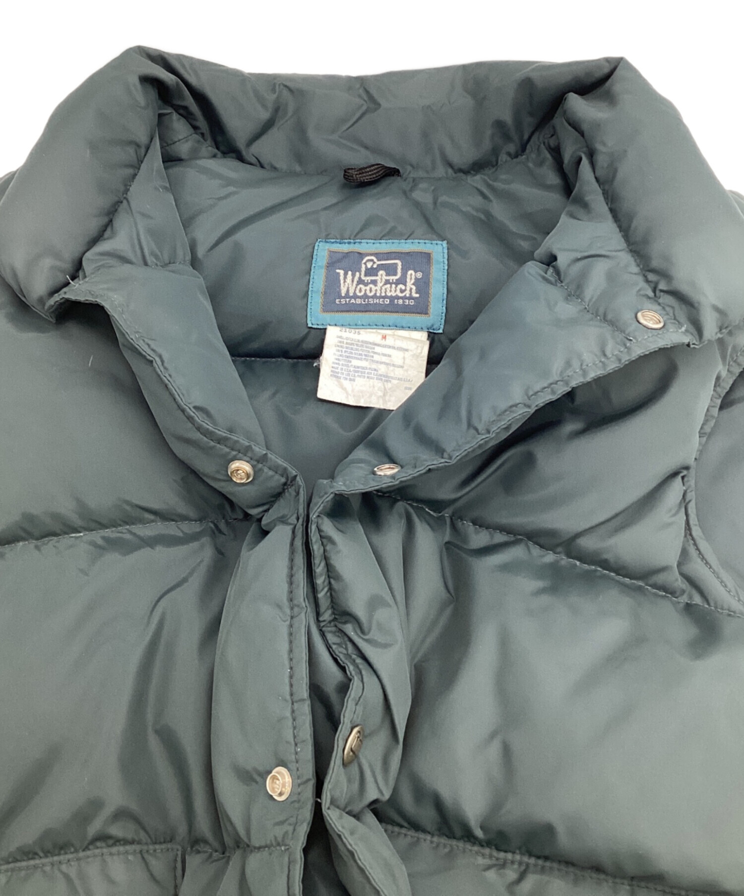 中古・古着通販】WOOLRICH (ウールリッチ) 80`Sダウンベスト グリーン
