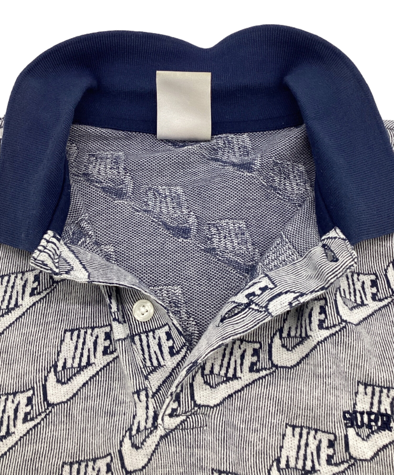 Supreme ネイビー ポロシャツ M 中古・古着通販】NIKE (ナイキ) SUPREME (シュプリーム) ジャガード