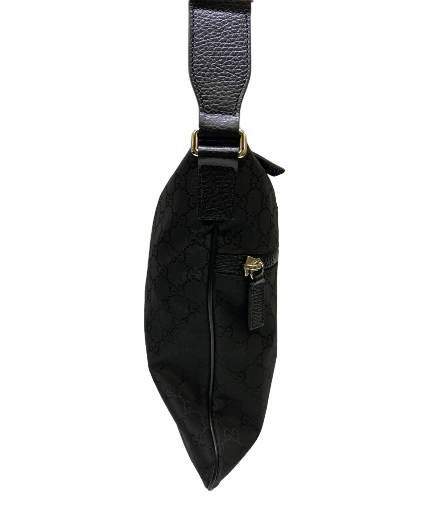 中古・古着通販】GUCCI (グッチ) ナイロンショルダーバッグ ブラック
