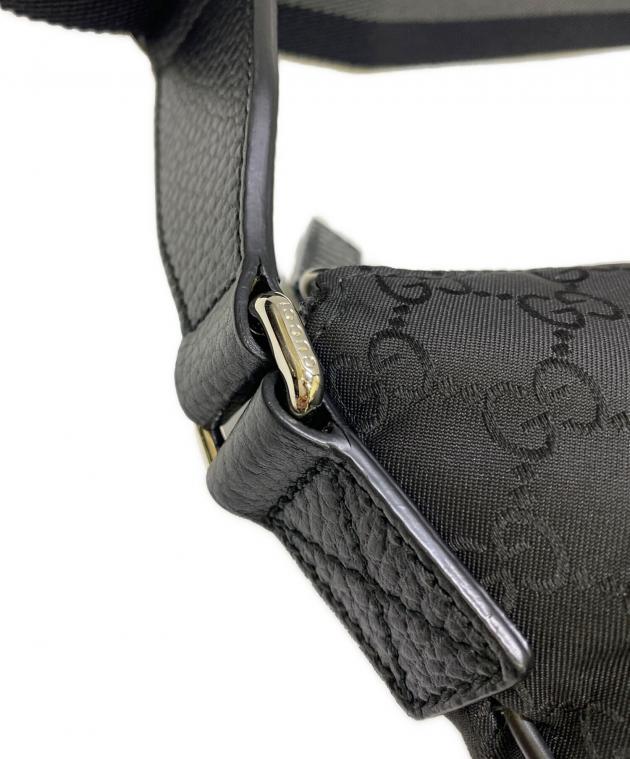 中古・古着通販】GUCCI (グッチ) ナイロンショルダーバッグ ブラック