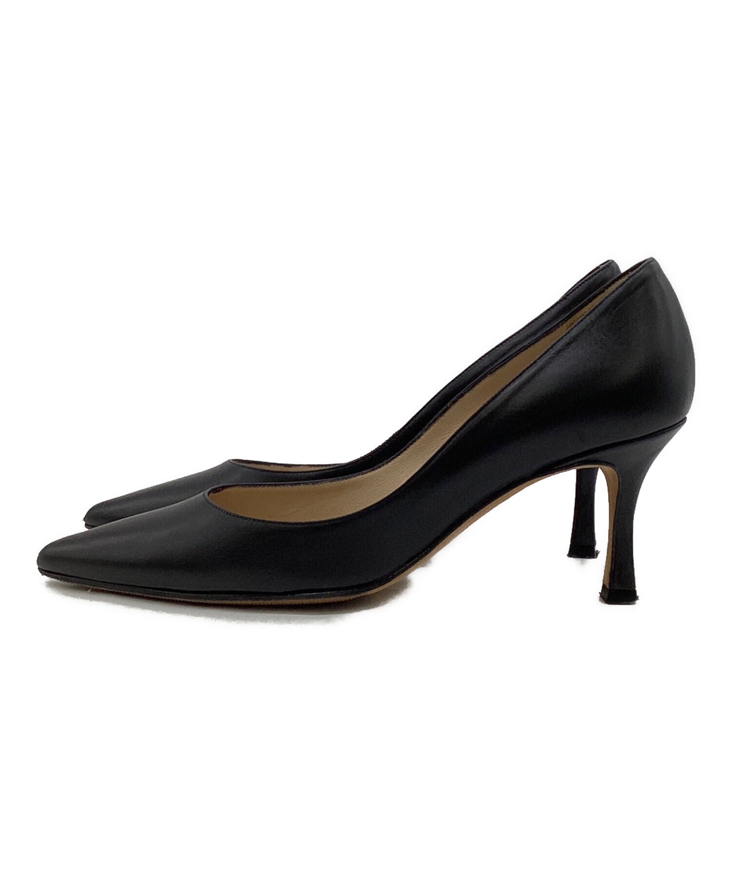 【Tomoさん専用】Manolo Blahnik ハイヒール(ブラック) 中古・古着通販】Manolo Blahnik (マノロブラニク) ハイヒールパンプス