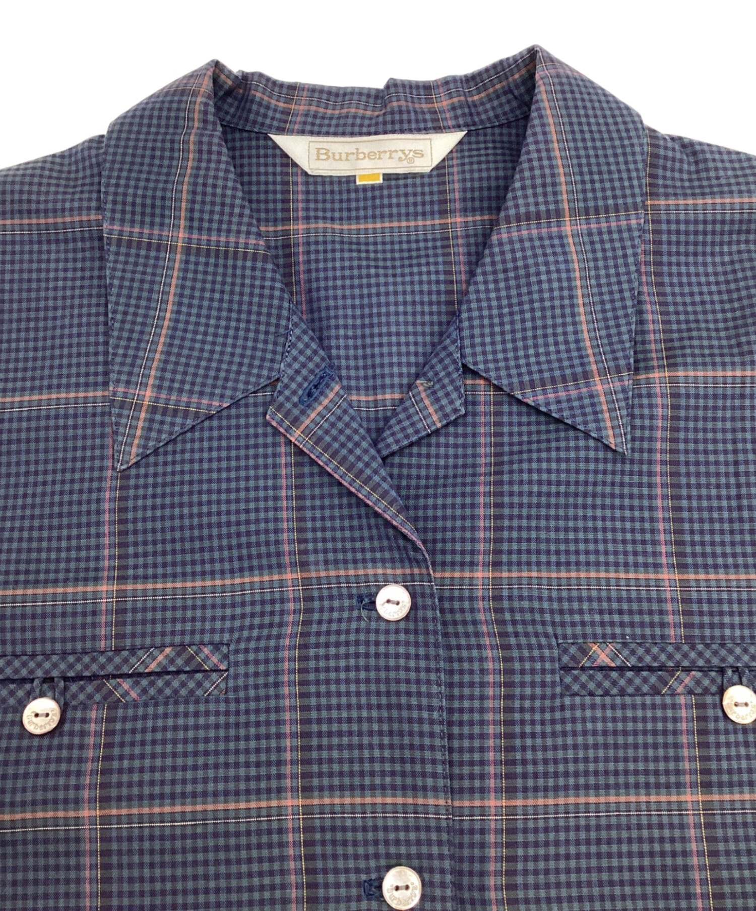 中古・古着通販】Burberry's (バーバリーズ) 半袖シャツ ネイビー