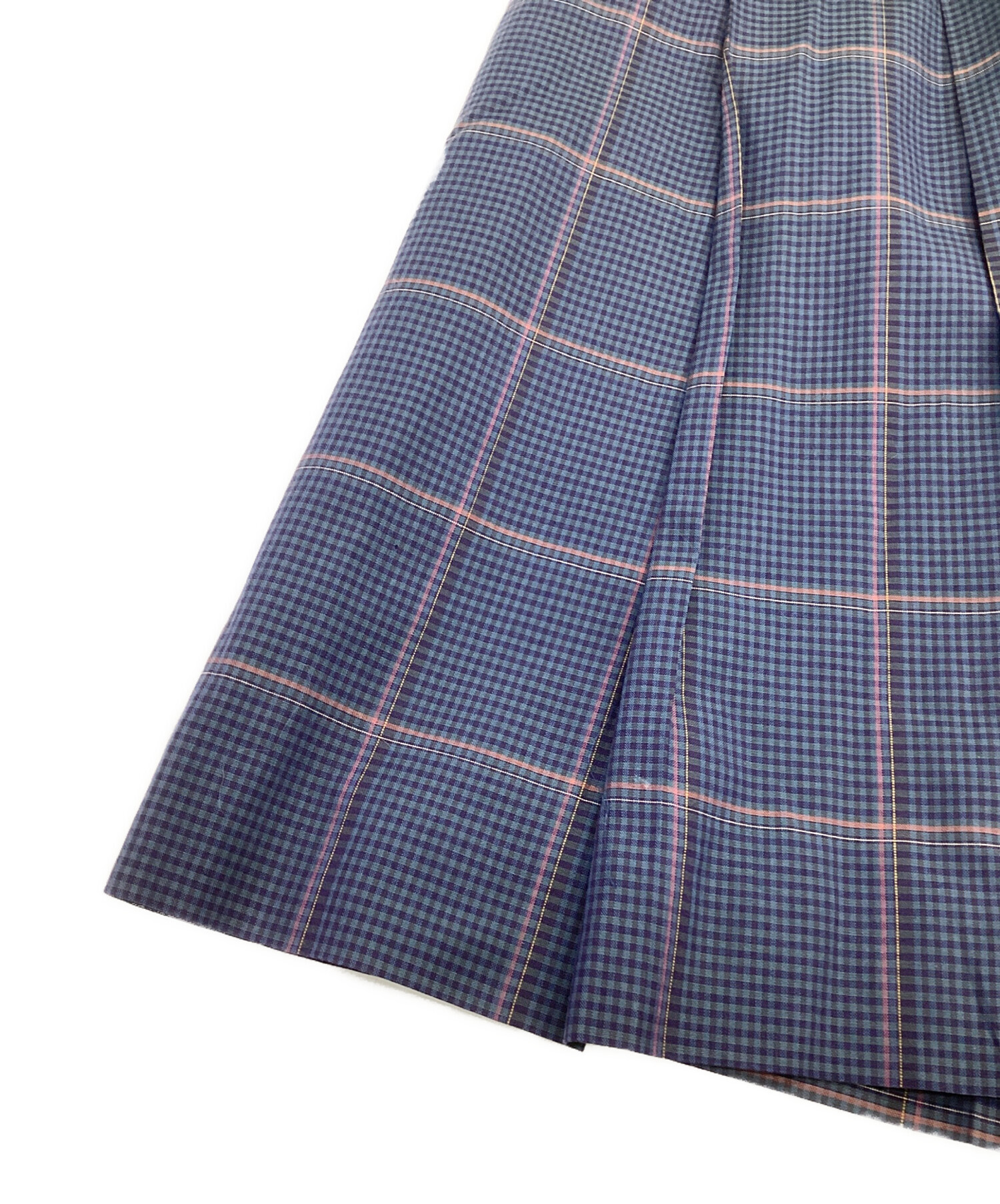 未使用　90s ヴィンテージ BURBERRY ボックスプリーツスカート　紺 中古・古着通販】Burberry's (バーバリーズ) プリーツスカート