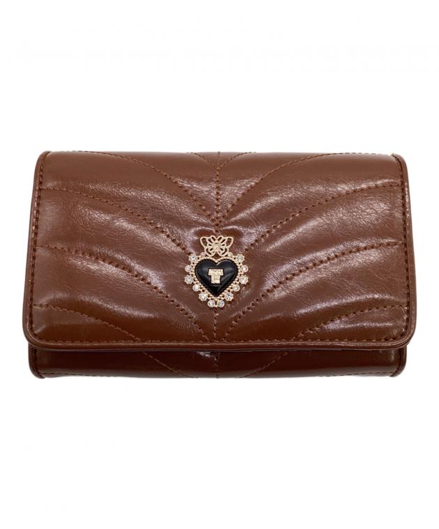 中古・古着通販】ANNA SUI (アナスイ) ポワロ 2つ折り財布 ブラウン