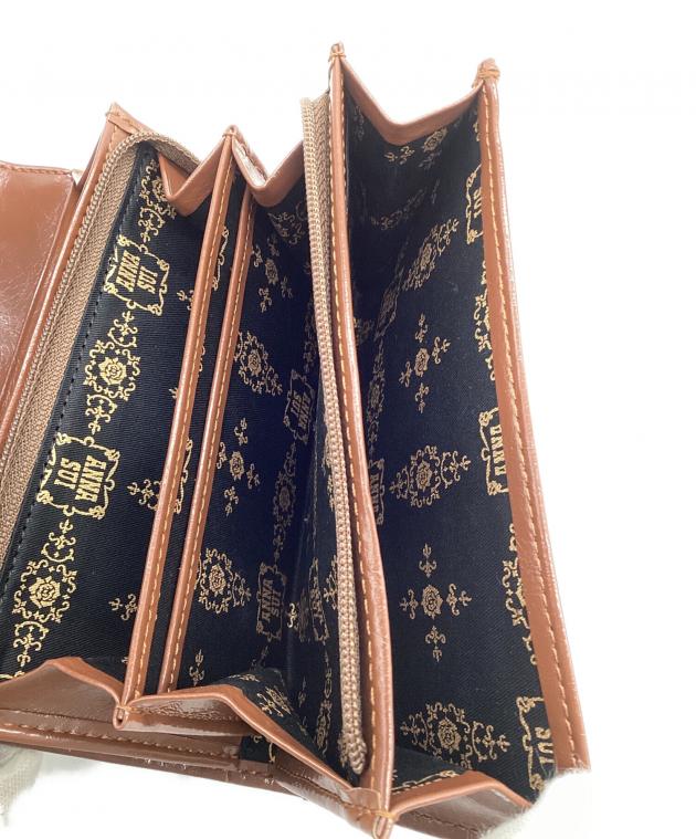 中古・古着通販】ANNA SUI (アナスイ) ポワロ 2つ折り財布 ブラウン