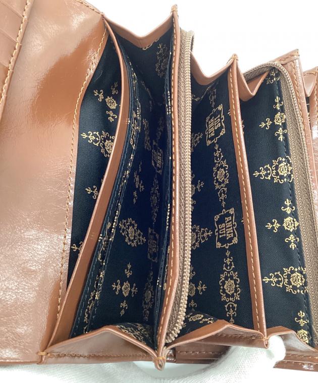 中古・古着通販】ANNA SUI (アナスイ) ポワロ 2つ折り財布 ブラウン