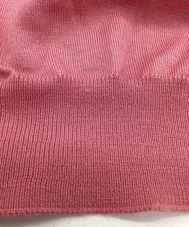 希少 美品 PRADA パイル ポケット デザイン 半袖 ニット ピンク 40 希少 美品 PRADA パイル ポケット デザイン 半袖 ニット ピンク 40の