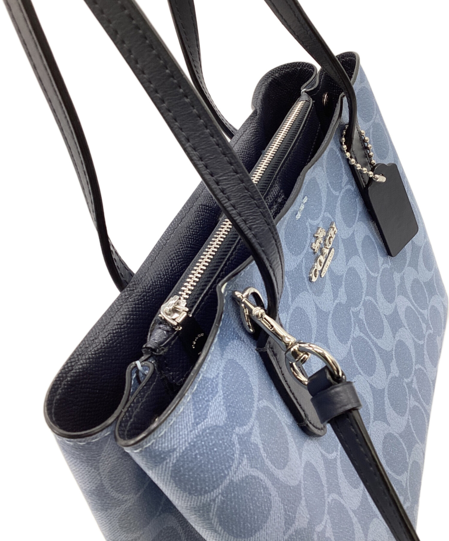 中古・古着通販】COACH (コーチ) シグネチャー トートバッグ スカイ