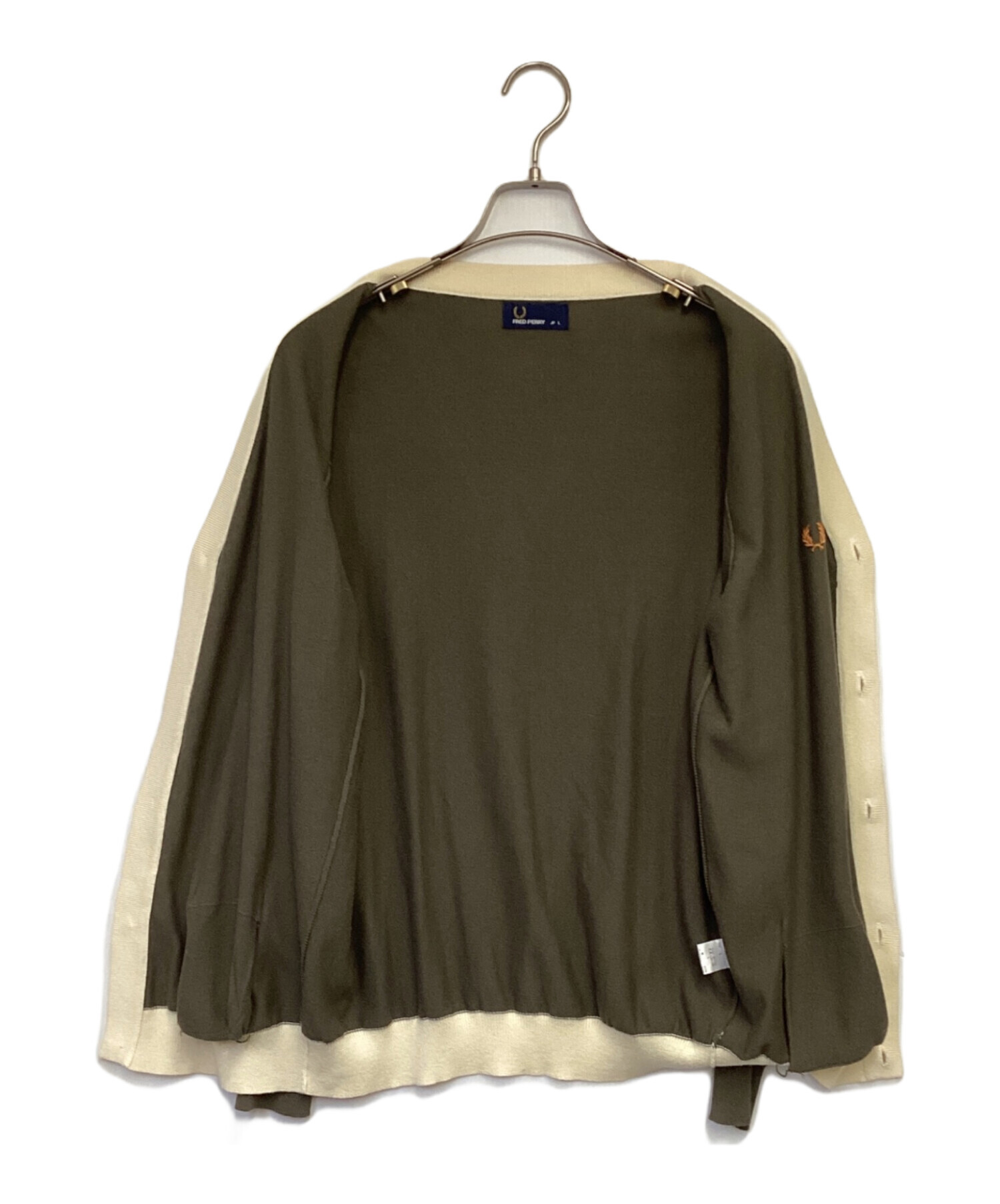 中古・古着通販】FRED PERRY (フレッドペリー) カーディガン カーキ