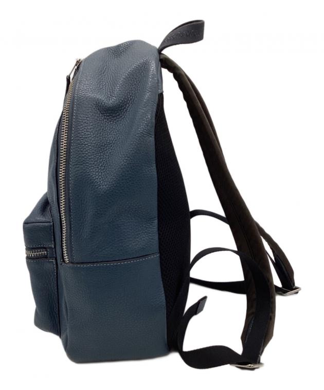 COACH ネイビー リュック　リバーシブルで使えます! 中古・古着通販】COACH (コーチ) レザーリュック ネイビー｜ブランド