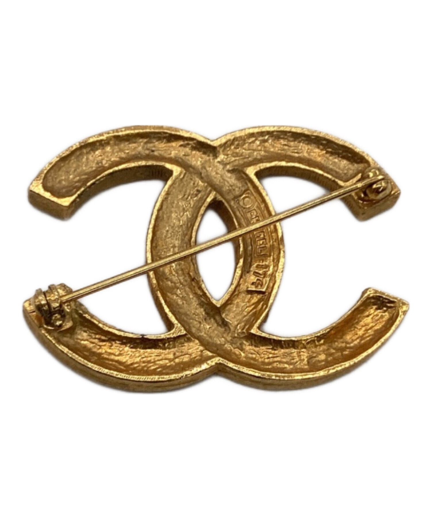 中古・古着通販】CHANEL (シャネル) ココマークラインストーンブローチ 