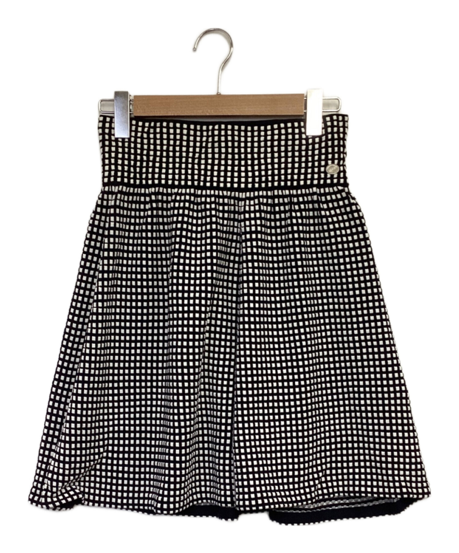 中古・古着通販】CHANEL (シャネル) スクエアドットスカート ブラック 