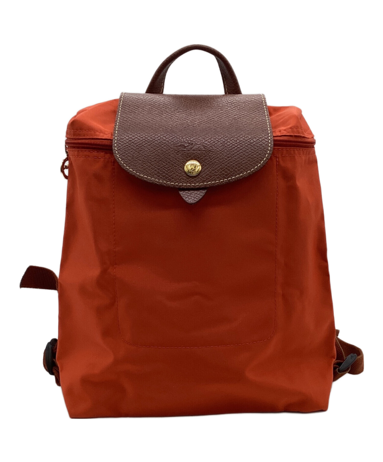 【新品未使用】ロンシャン リュック オレンジ 中古・古着通販】LONGCHAMP (ロンシャン) ルプリアージュ リュック