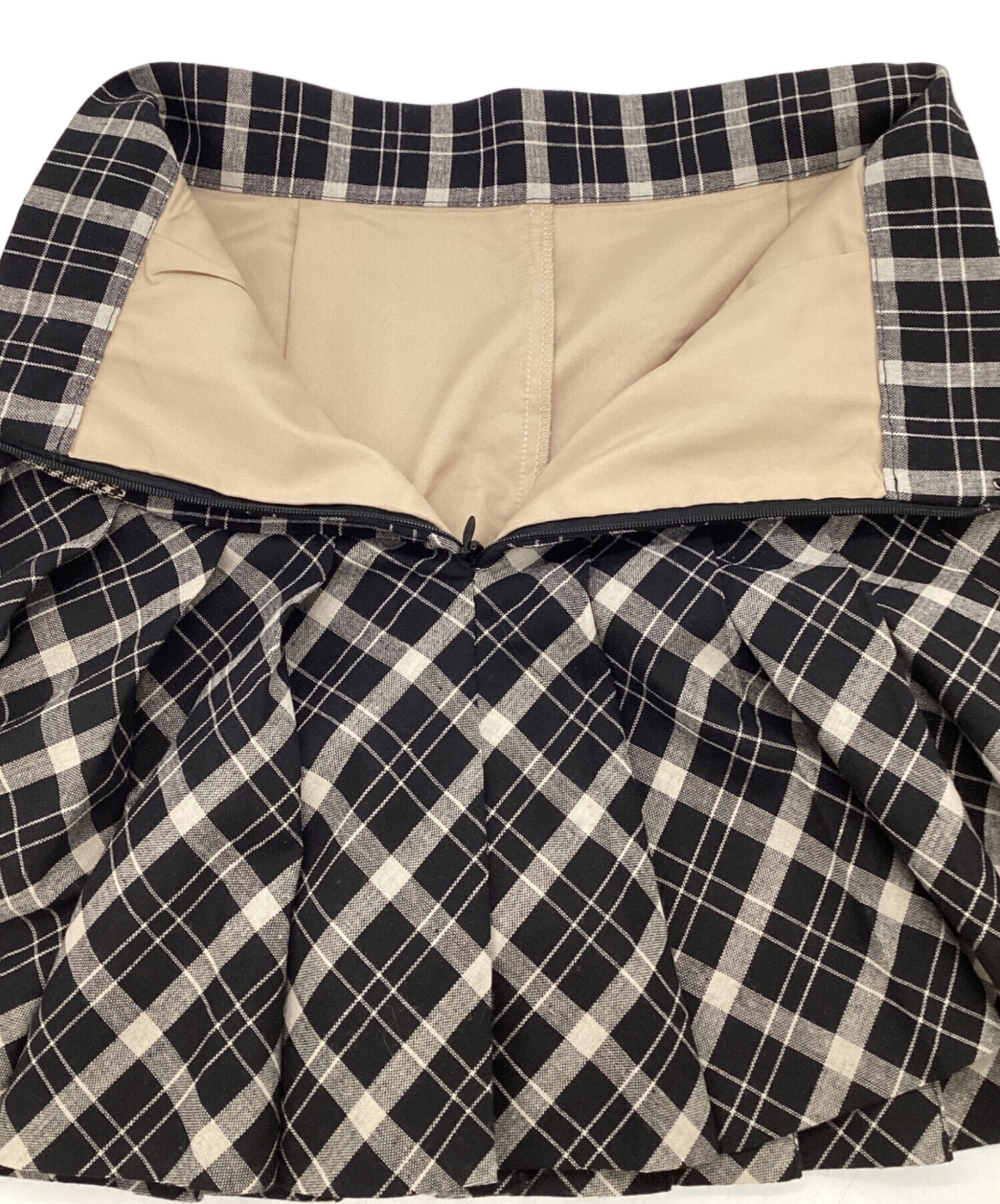 中古・古着通販】ANDMARY (アンドマリー) Coco check pleats skirt