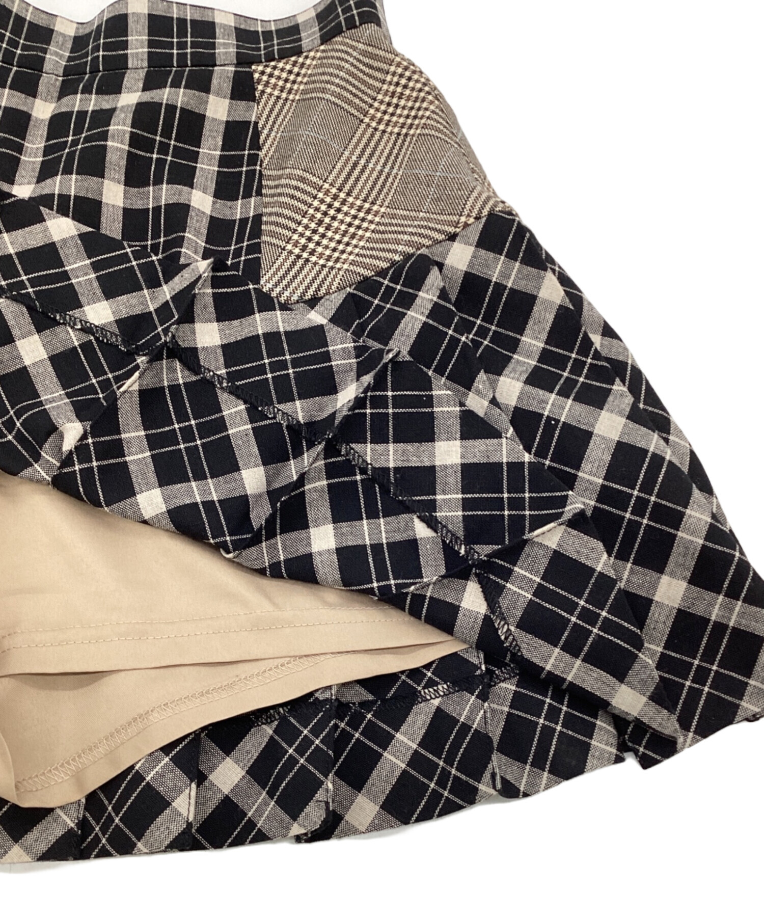 中古・古着通販】ANDMARY (アンドマリー) Coco check pleats skirt