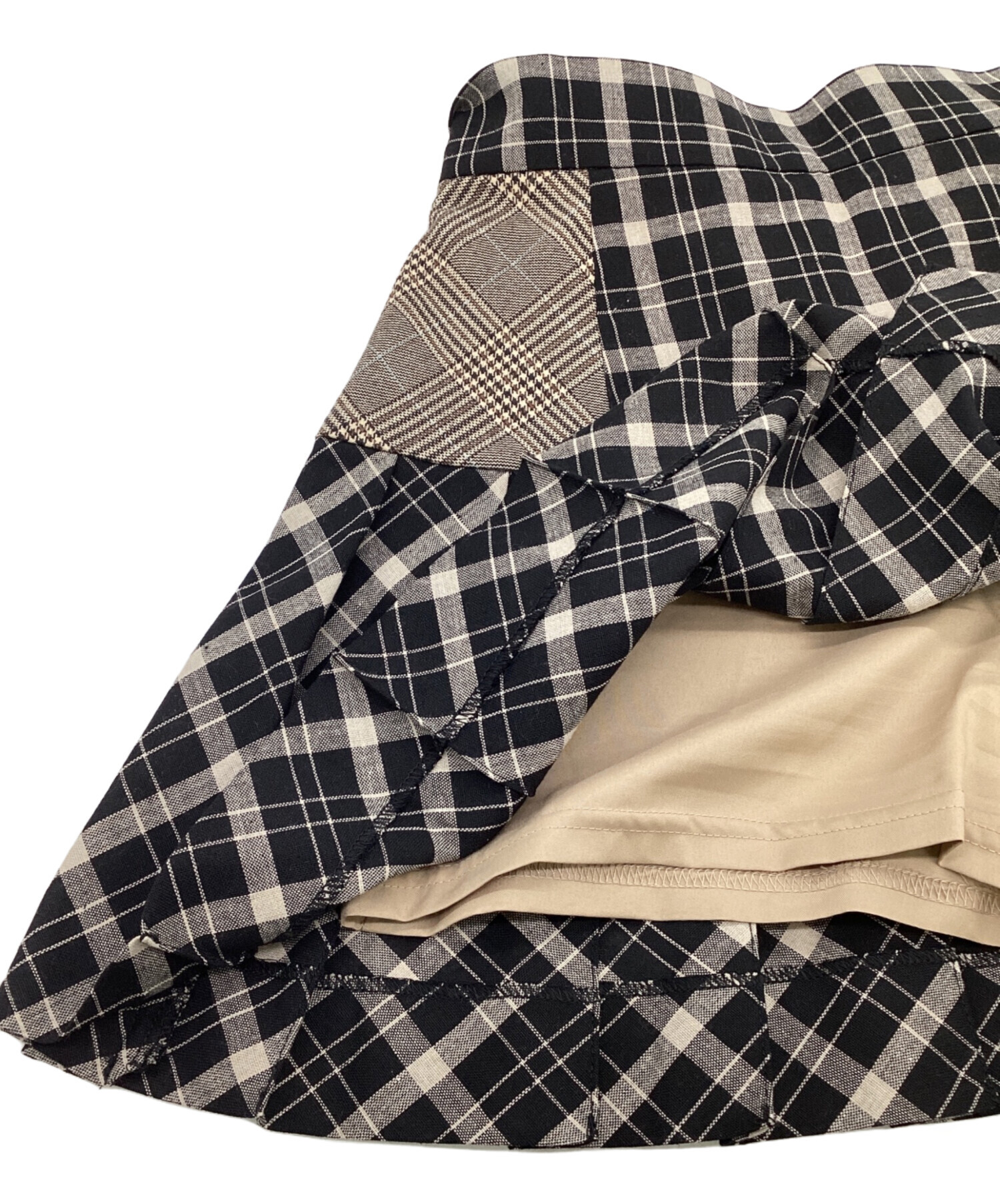 中古・古着通販】ANDMARY (アンドマリー) Coco check pleats skirt