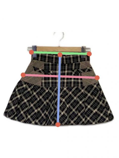 中古・古着通販】ANDMARY (アンドマリー) Coco check pleats skirt