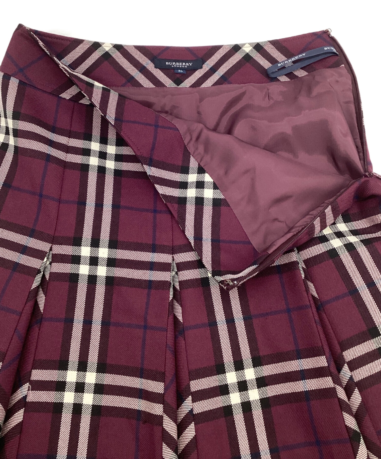 BURBERRY LONDON バーバリー　ロンドン　チェック柄 スカート 中古・古着通販】BURBERRY LONDON (バーバリーロンドン) チェック