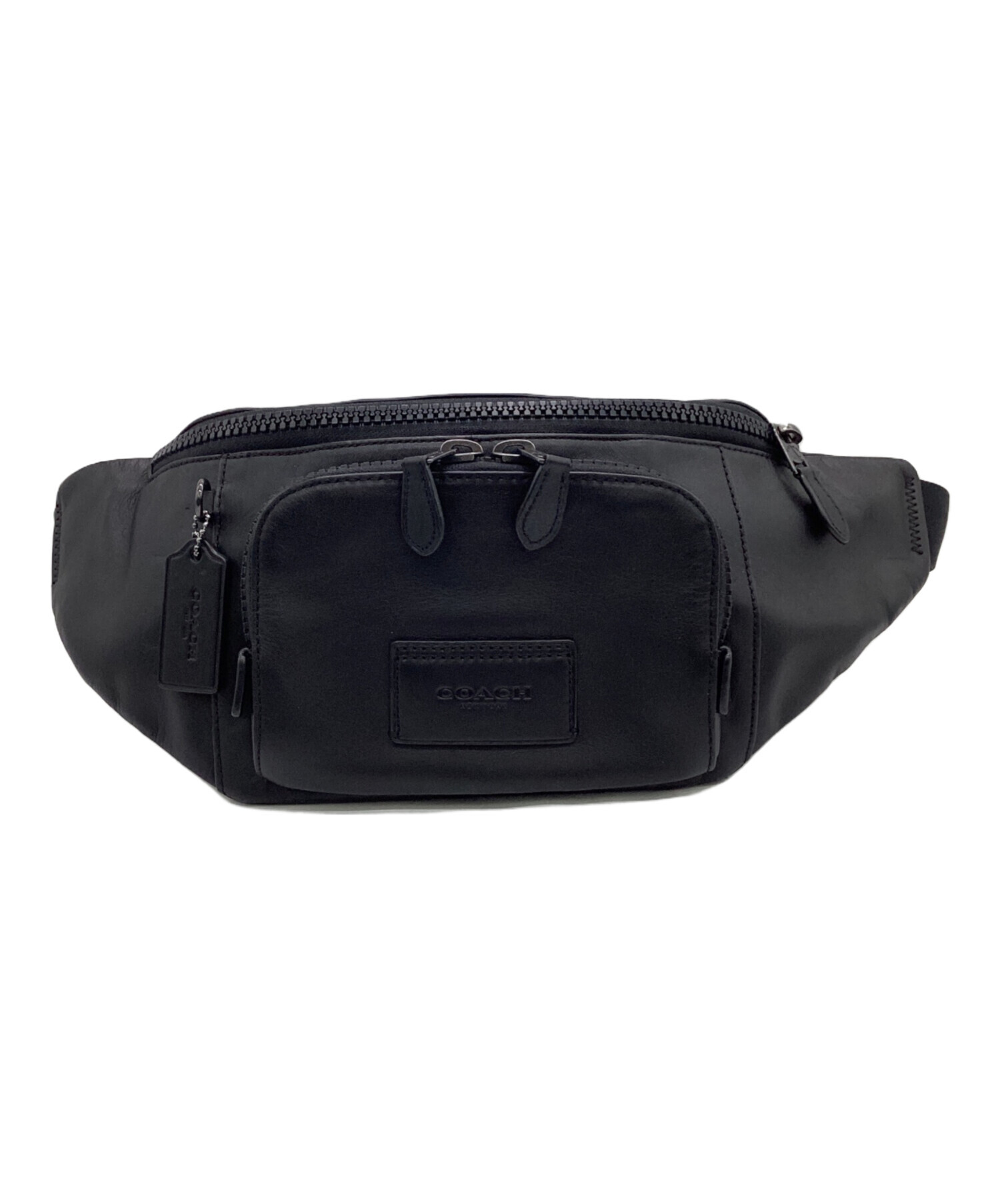 港*様 【極美品】COACH トラック ベルトバッグ シグネチャー 型番C838 中古・古着通販】COACH (コーチ) トラック ベルト バッグ ブラック