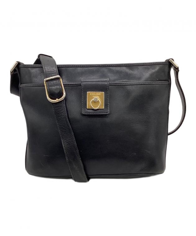 CELINE セリーヌ ショルダーバッグ  黒 【古着】【中古】【送料無料】 中古・古着通販】CELINE (セリーヌ) ショルダーバッグ ブラック