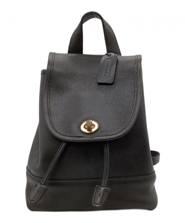 中古・古着通販】COACH (コーチ) レザーリュック ブラック｜ブランド