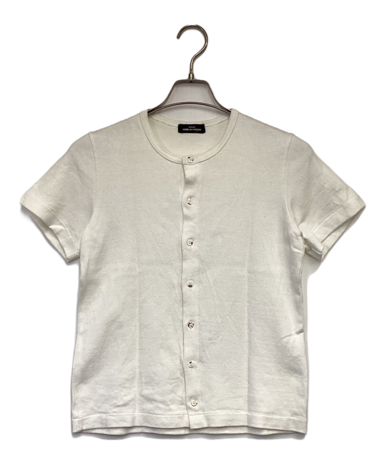 COMME des GARÇONS トリコ ギャルソン 半袖 シアーニット 白 中古・古着通販】tricot COMME des GARCONS (トリココムデギャルソン