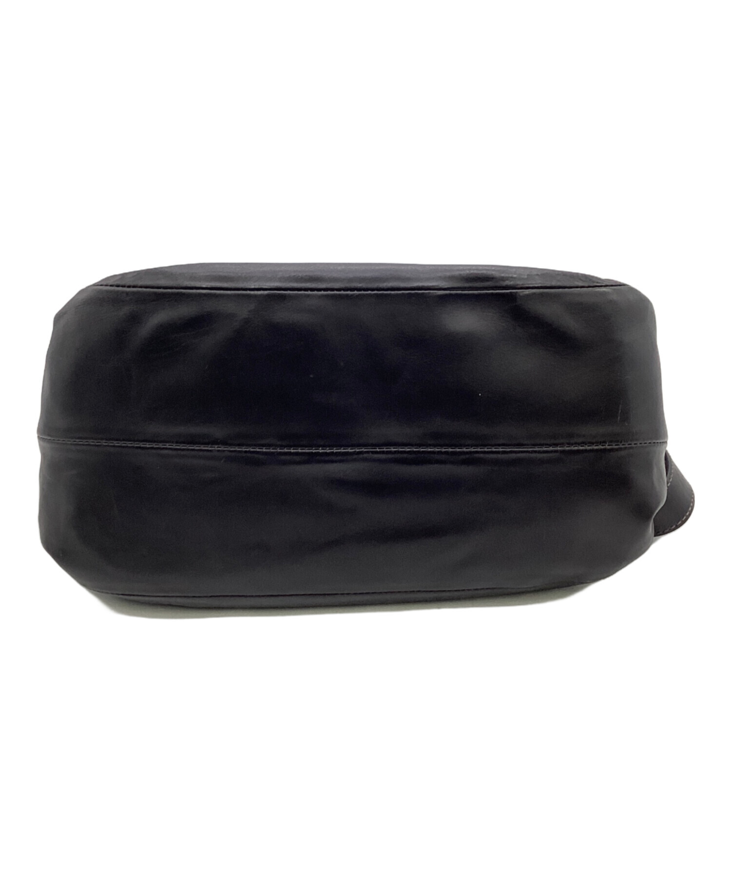 中古・古着通販】HIROFU (ヒロフ) レザーショルダーバッグ ブラック