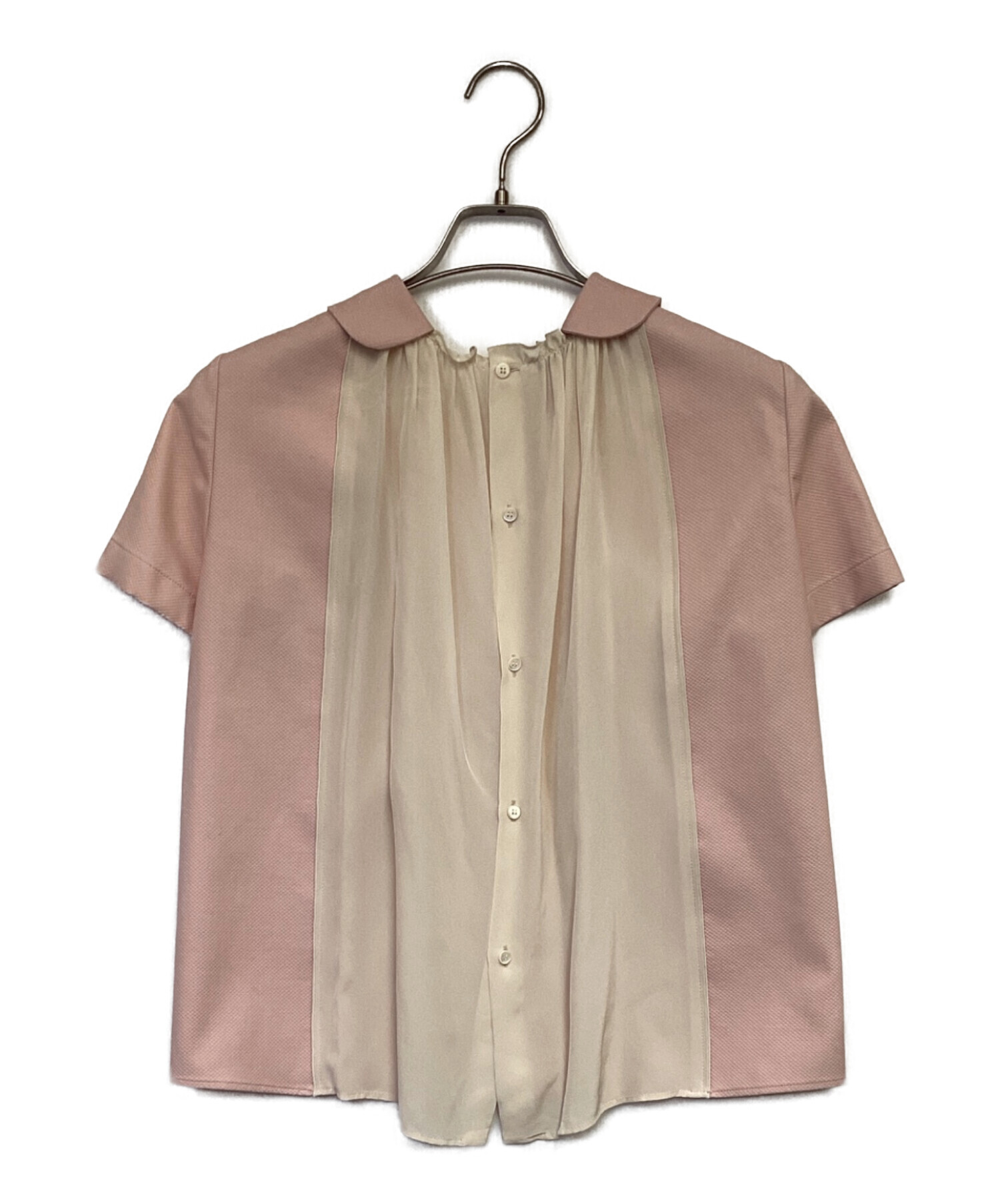 中古・古着通販】MIU MIU (ミュウミュウ) 半袖ブラウス ピンク