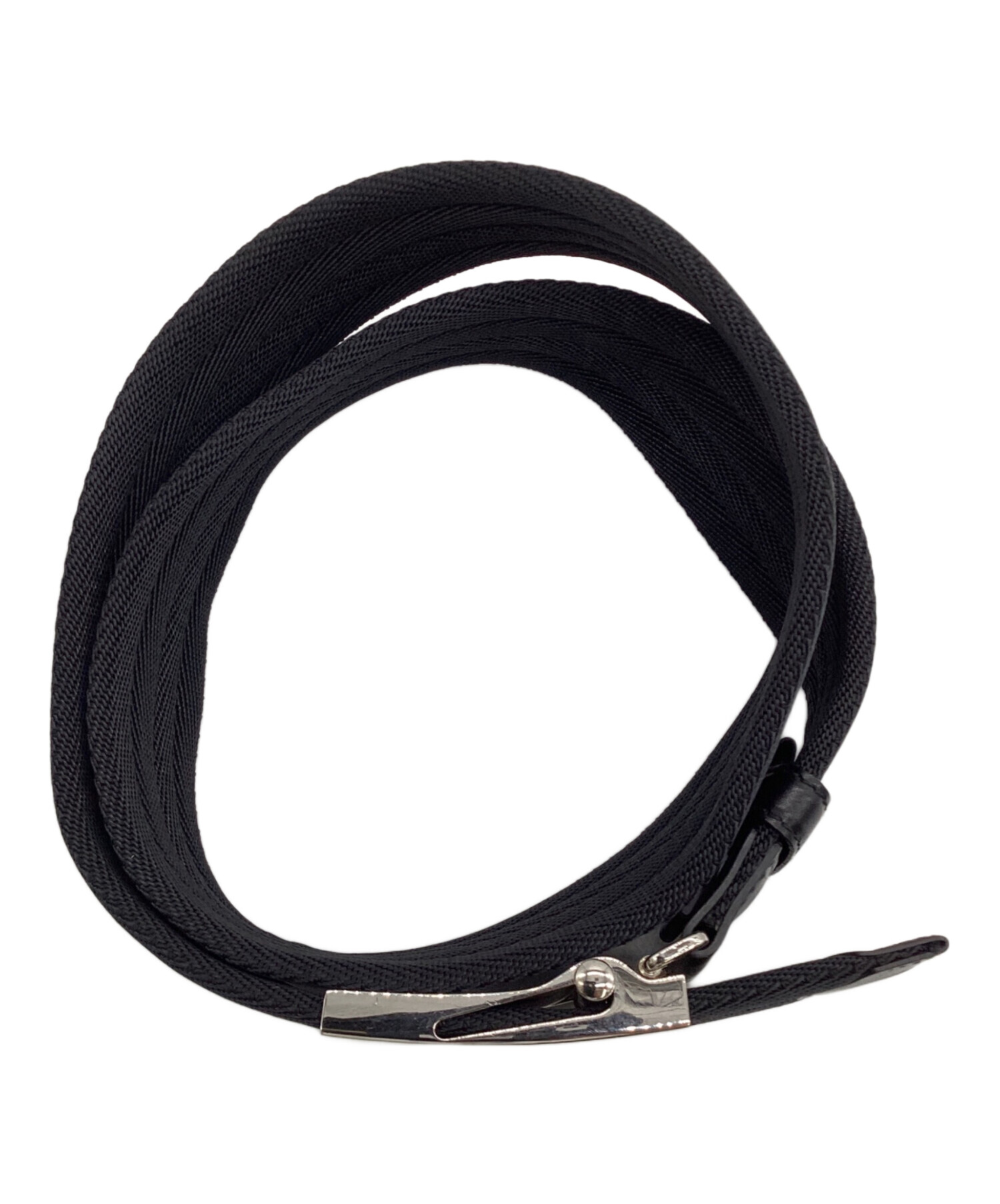 中古・古着通販】PRADA (プラダ) ロゴバックルベルト ブラック サイズ