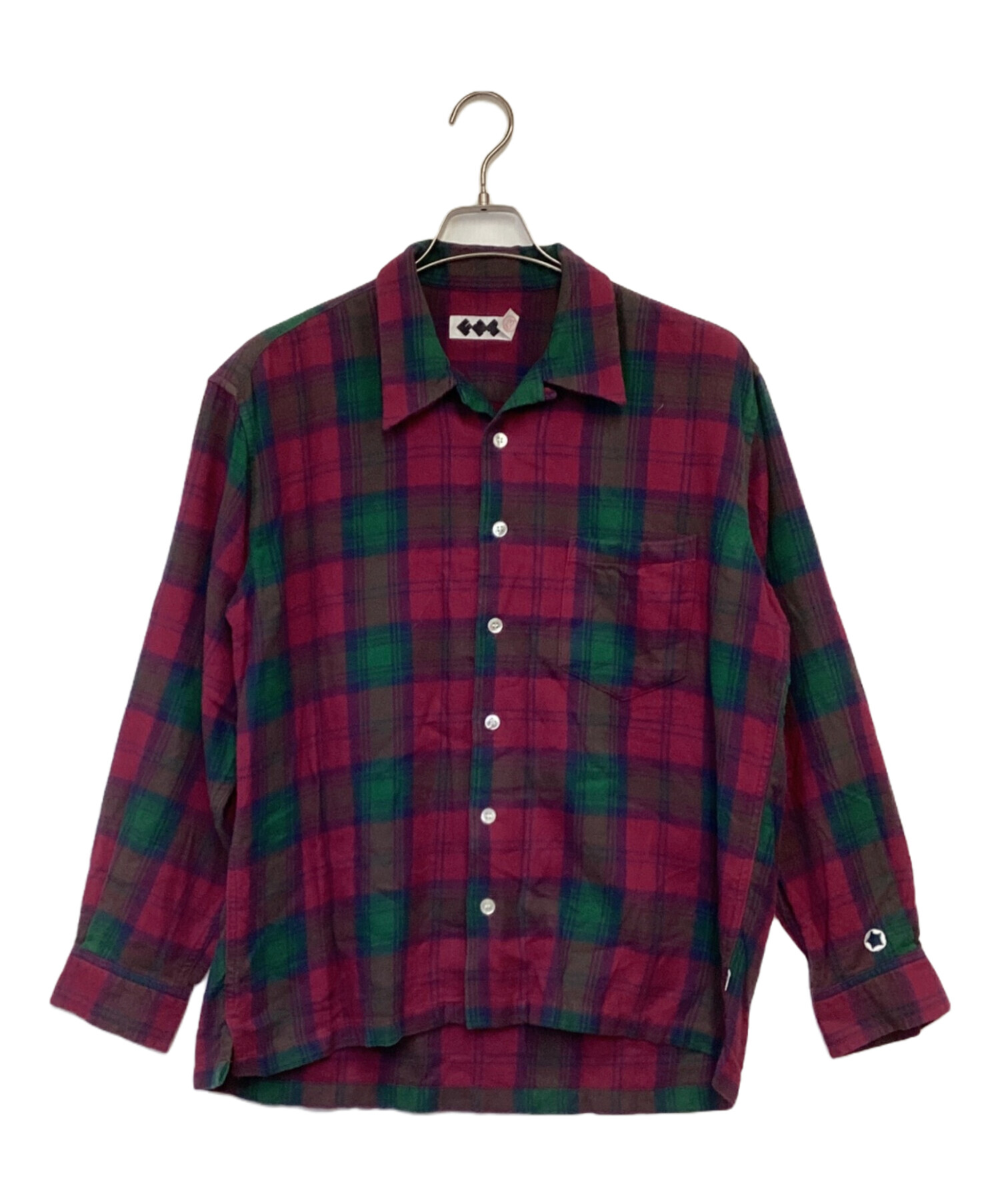 90S VINTAGE FINESSE GOODOENOUGHライン ネルシャツ 中古・古着通販】FINESSE (フィネス) GOODENOUGH (グッドイナフ