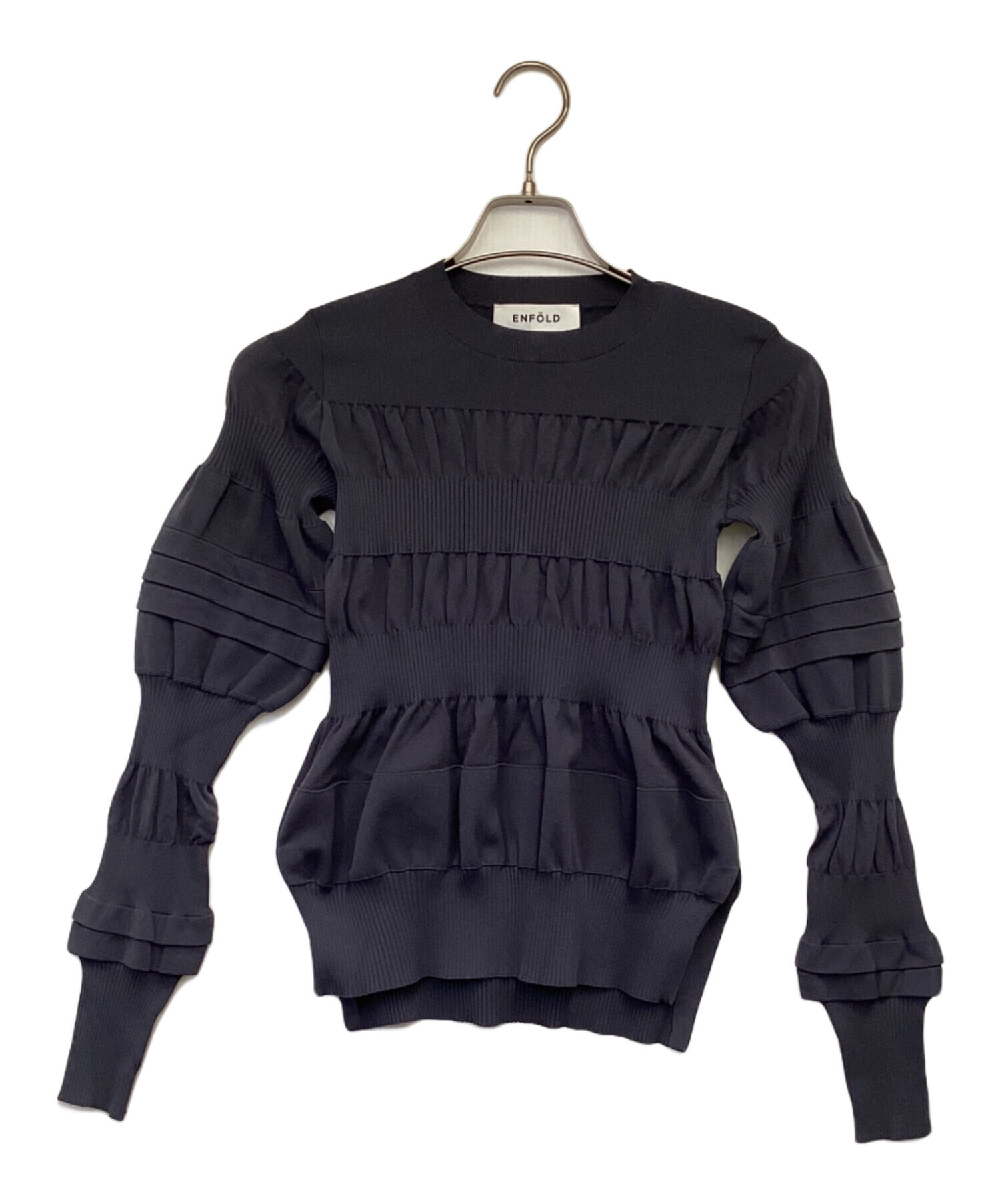 中古・古着通販】ENFOLD (エンフォルド) BUMPY PULLOVER ネイビー