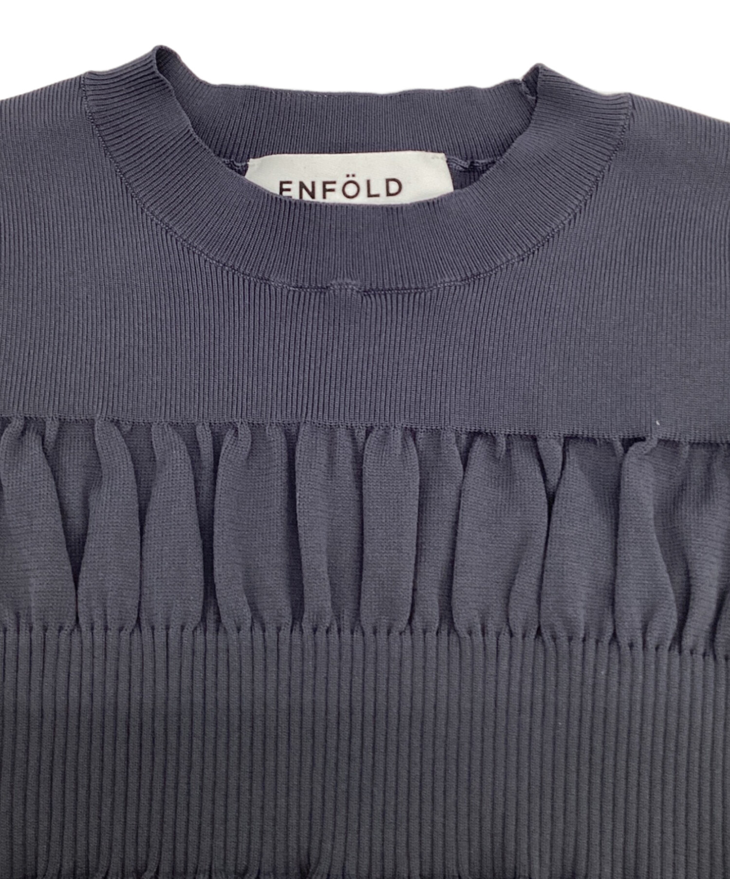 中古・古着通販】ENFOLD (エンフォルド) BUMPY PULLOVER ネイビー