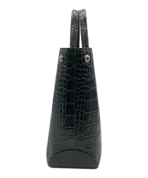 中古・古着通販】LONGCHAMP (ロンシャン) クロコ型押し ハンドバッグ
