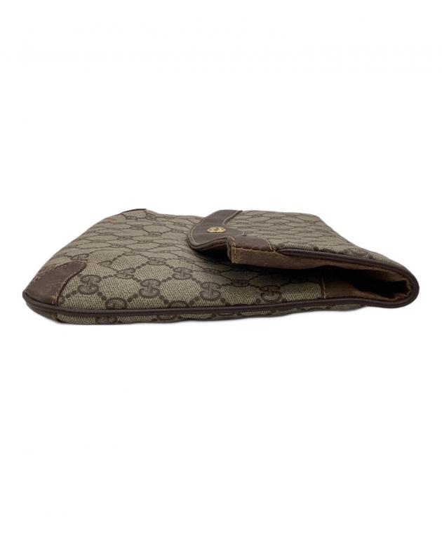 GUCCI ベージュ クラッチバッグ 中古・古着通販】GUCCI (グッチ) GGスプリーム クラッチバッグ
