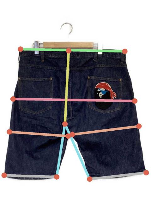 中古・古着通販】A BATHING APE (アベイシングエイプ) デニムハーフ