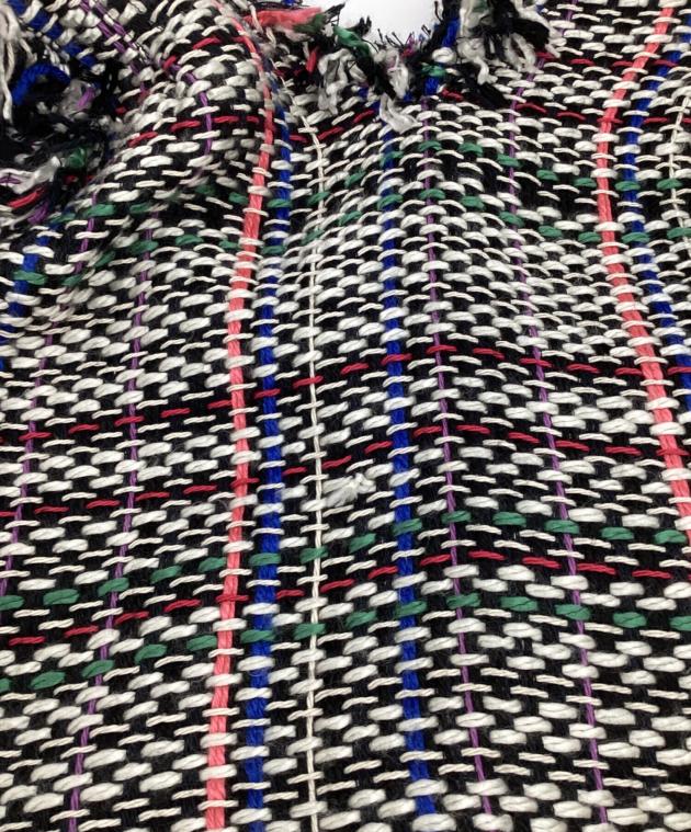 中古・古着通販】sacai (サカイ) ツイードフリンジニットベスト マルチ