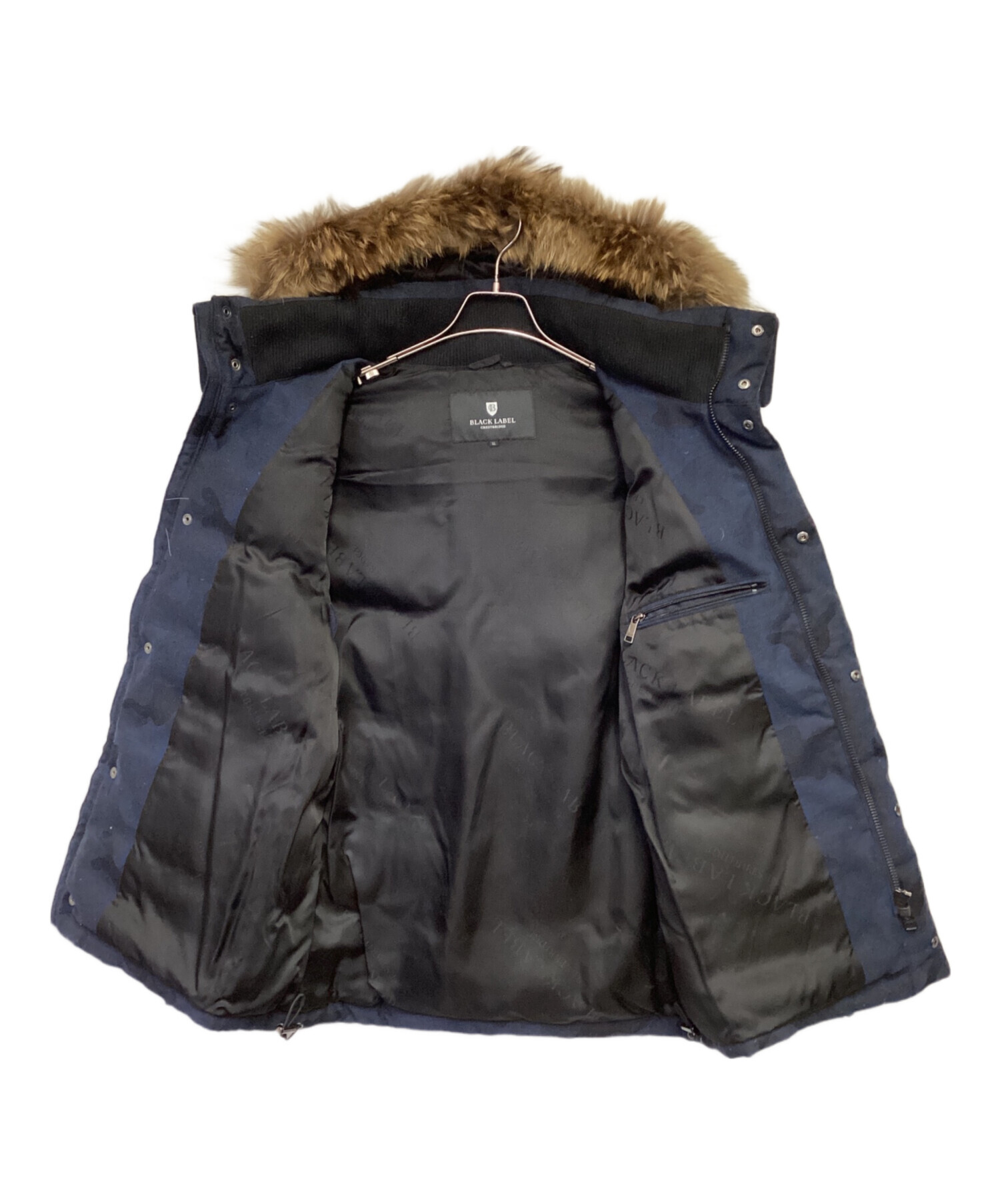 ブラックレーベルクレストブリッジ ダウンジャケット ネイビー Lサイズ 中古・古着通販】BLACK LABEL CRESTBRIDGE (ブラックレーベル クレスト