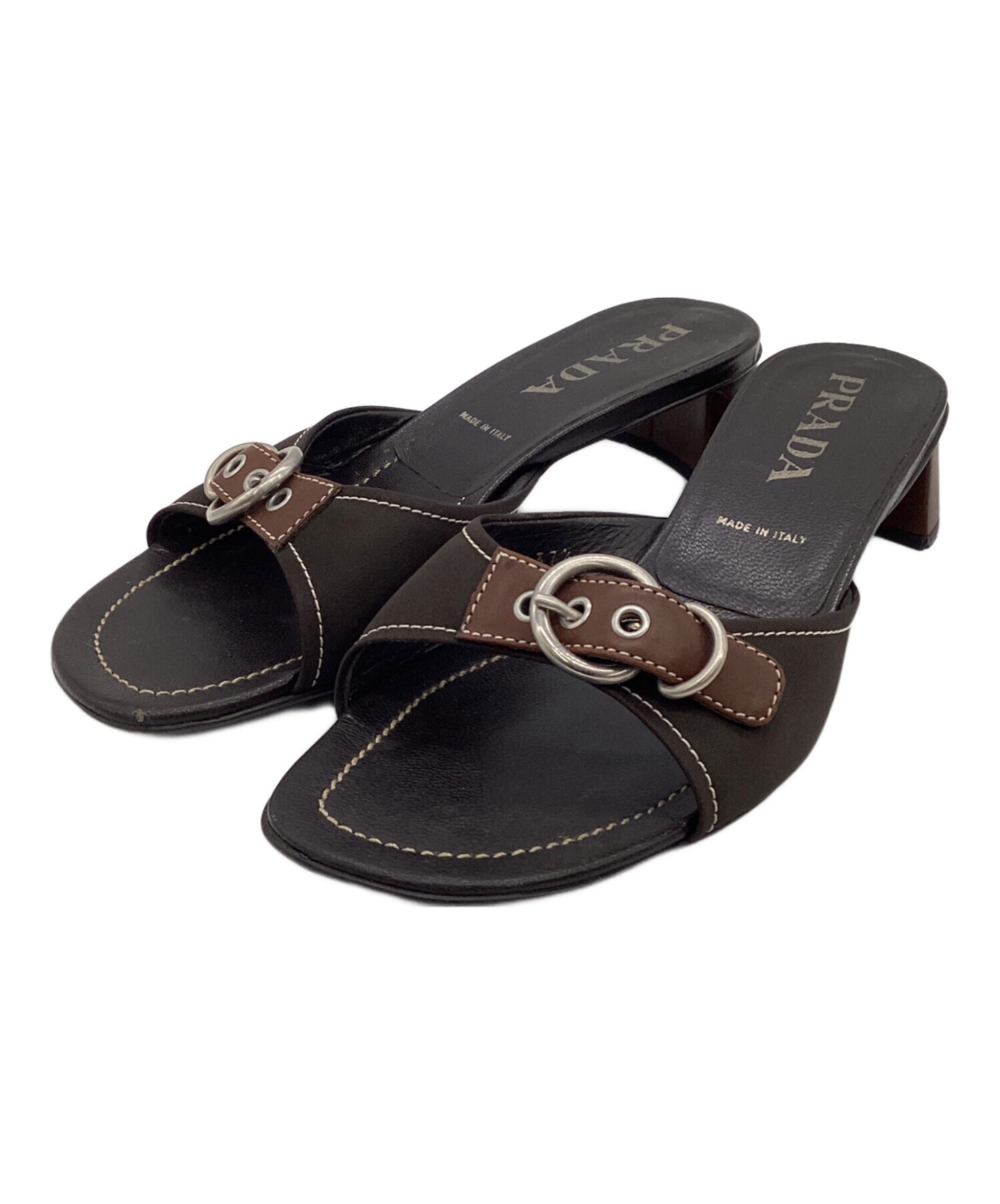 中古・古着通販】PRADA (プラダ) サンダル ブラウン サイズ:37.5